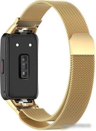 Браслет Rumi Milanese loop металлический для Huawei Band 6 / Honor Band 6 (золотистый)