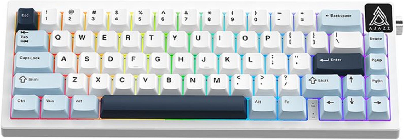 Клавиатура Ajazz AK650 Wired (синий/белый, Ajazz Sea Salt)