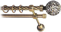 Карниз для штор Lm Decor Ажур 095 2р витой (антик, 2.8м)
