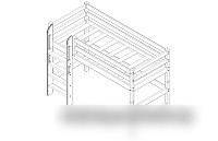 Кровать-чердак Мебельград Соня вариант 5 (массив сосны белый)