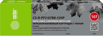 Картридж CACTUS CS-R-PFI107BK-CHIP с чипом