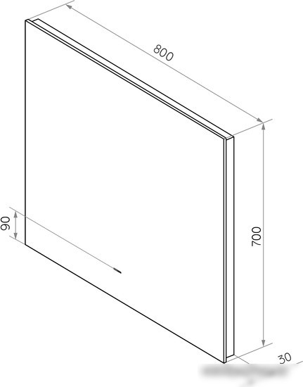 Континент Trezhe Led 80x70
