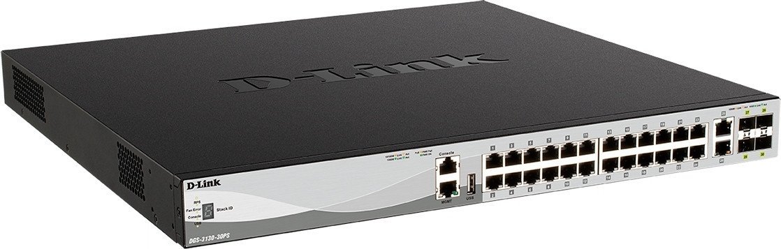 Управляемый коммутатор 3-го уровня D-Link DGS-3130-30PS/B2A
