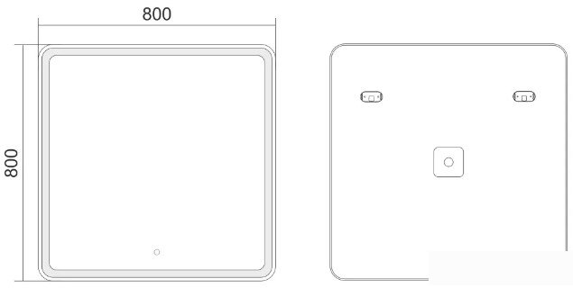 Axus Зеркало Vertigo 80x80 Стандарт
