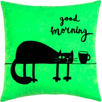 Декоративная подушка Matex Meow. Good Morning 43-669 (салатовый)