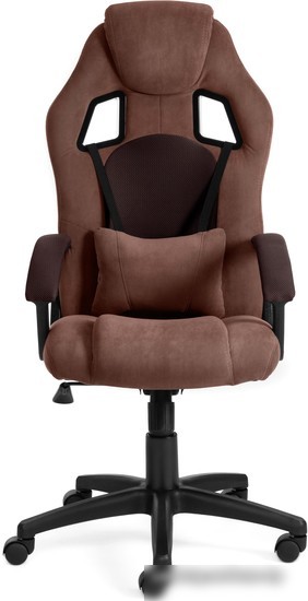 Кресло TetChair Driver (флок/ткань, коричневый)