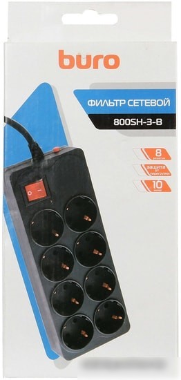 Сетевой фильтр Buro 800SH-3-B