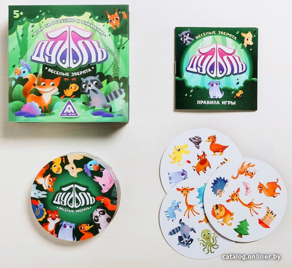 Настольная игра Лас Играс Дуббль. Веселые зверята 4622683