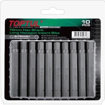 Набор бит Toptul FSDB1208G (10 предметов)