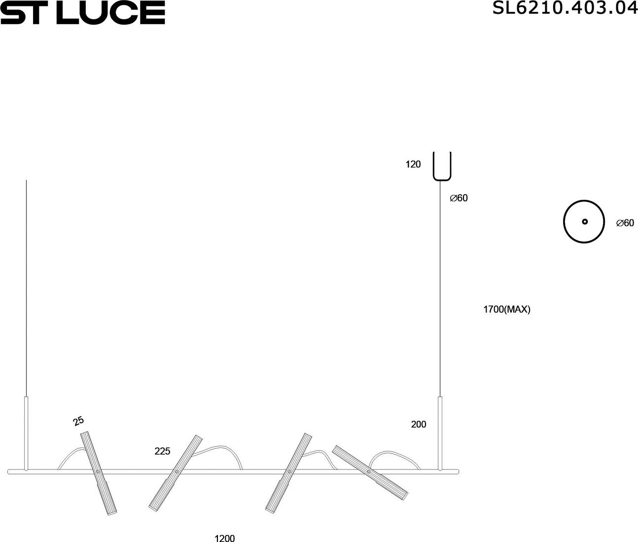 Подвесная люстра ST Luce SL6210.403.04