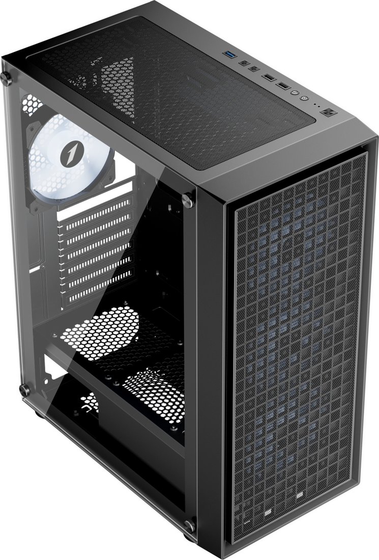 Корпус 1stPlayer GO6 GO6-BK-4FS7 (черный)