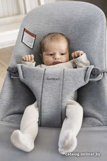 Шезлонг BabyBjorn Bouncer Bliss (ткань 3D jersey, light gray)