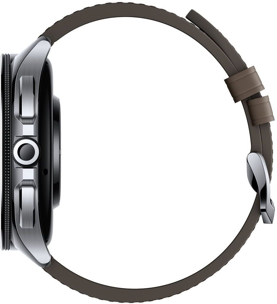 Умные часы Xiaomi Watch 2 Pro LTE (серебристый, с коричневым кожаным ремешком, международная версия)