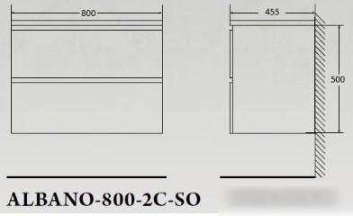 BelBagno Тумба под умывальник ALBANO-800-2C-SO-RR