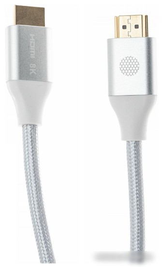 Кабель CACTUS HDMI - HDMI CS-HDMI.2.1-1.8 (1.8 м, серебристый)