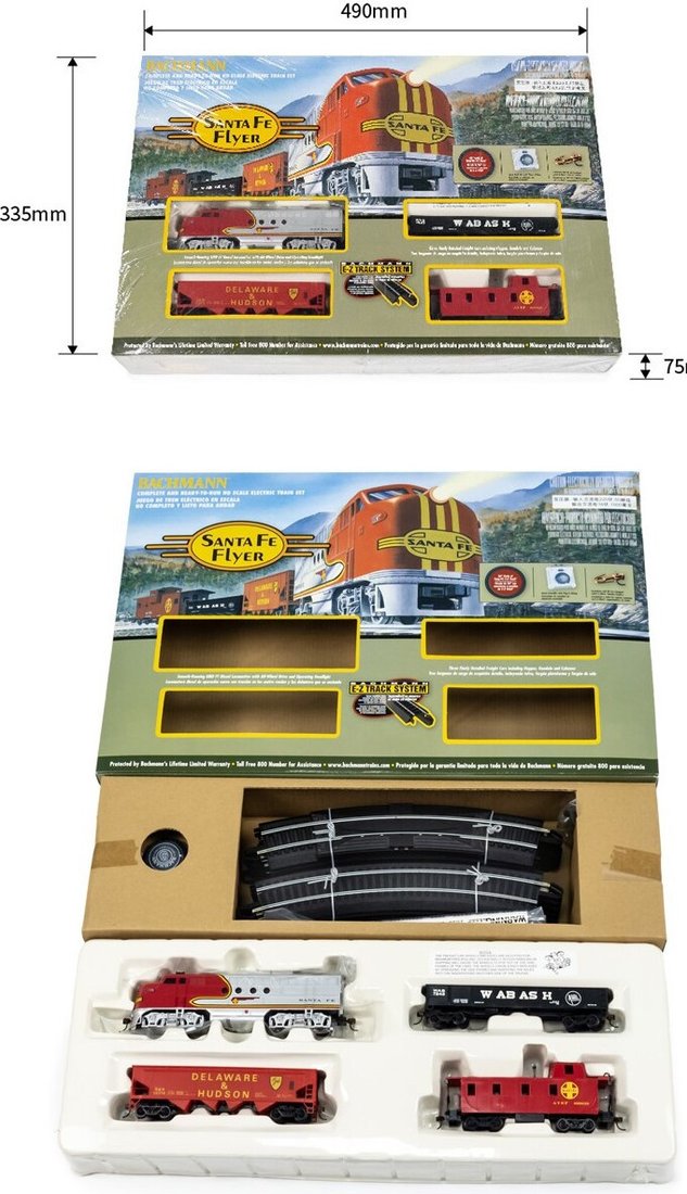 Набор железной дороги Bachmann Santa FE (с подсветкой)