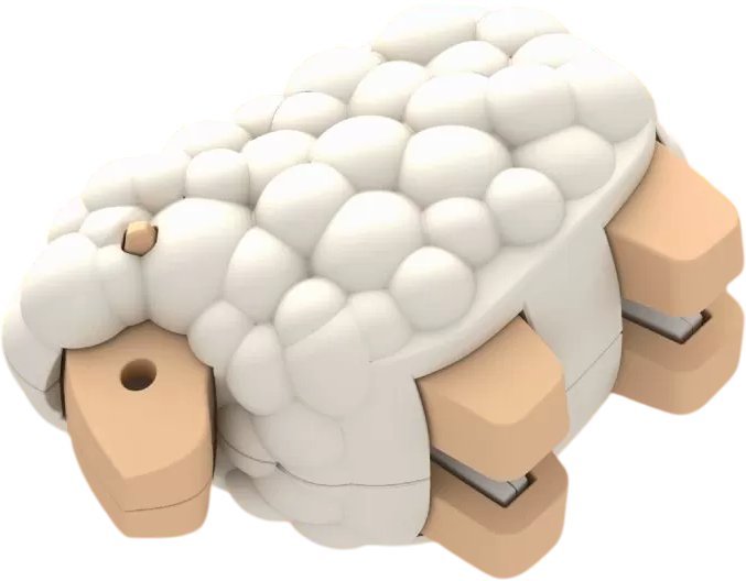 Магнитный конструктор Halftoys Animal Овца HAS008