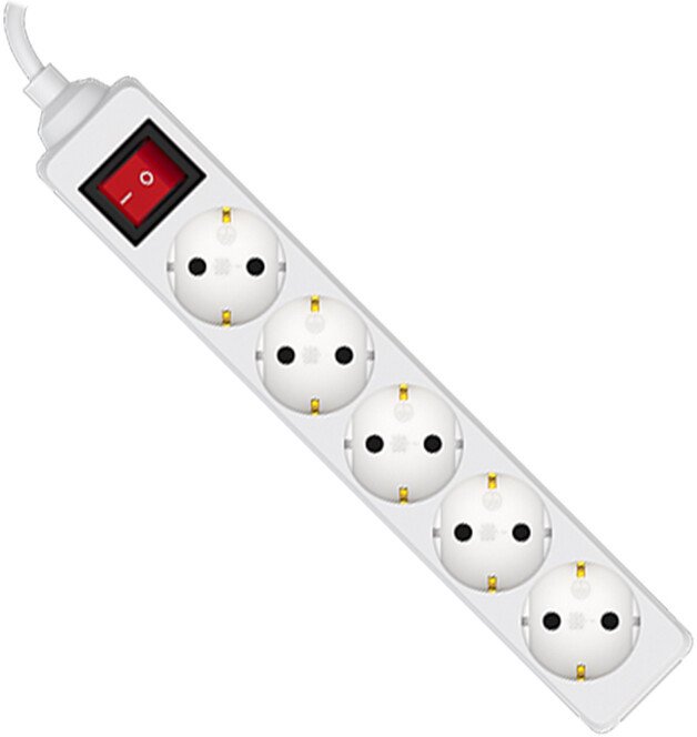 Сетевой фильтр Maxvi SP-118 (1.8м, белый)