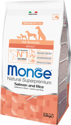 Корм для собак Monge All Breeds Adult Salmon and Rice 12 кг