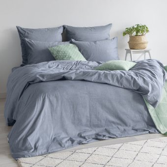 Семейный комплект постельного белья Verossa Melange Семейный 50x70/70x70 775872 (Indigo)