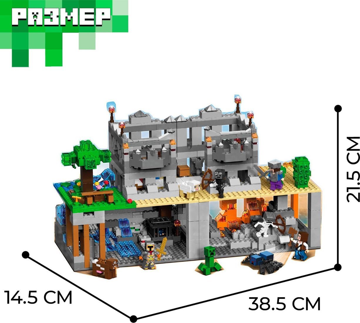 Конструктор Jisi Bricks Мой мир. Крепость 820 4409970 (818эл)