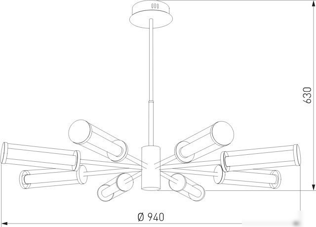 Подвесная люстра Евросвет 50386 LED (латунь)