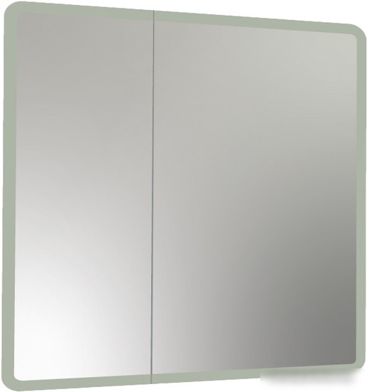 Континент Шкаф с зеркалом Emotion Led 80x80 (с датчиком движения)
