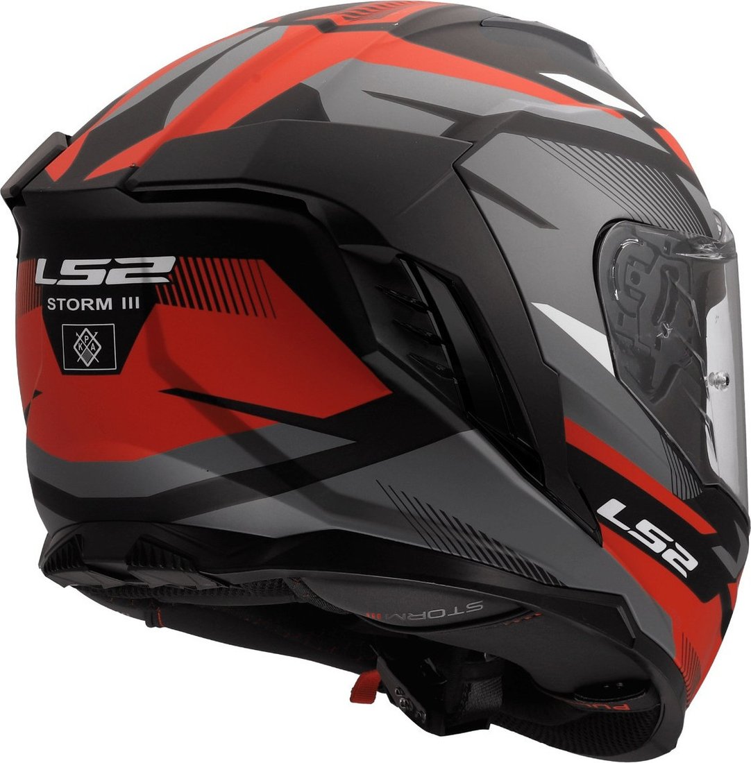 Мотошлем LS2 FF818 Storm III Komai (2XL, черный/красный)
