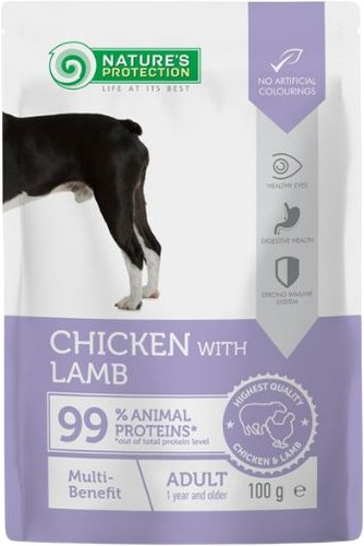 Консервированный корм для собак Nature's Protection Adult Chicken with Lamb 100 г