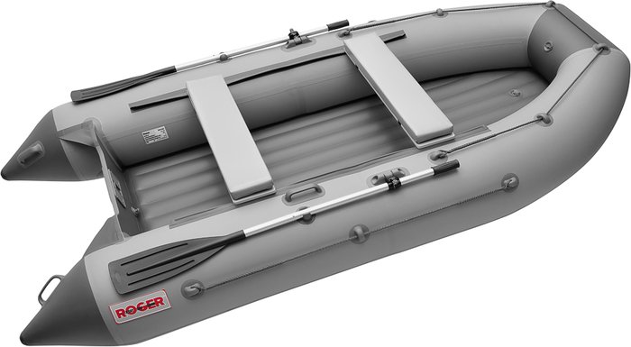 Моторно-гребная лодка Roger Boat Trofey 3500 (без киля, серый/графит)