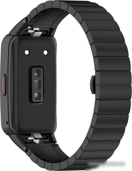 Браслет Rumi Snake металлический блочный для Huawei Band 6 / Honor Band 6 (черный)