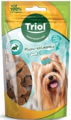 Лакомство для собак Triol Мини-косточки из кролика для мини-собак (50 г)