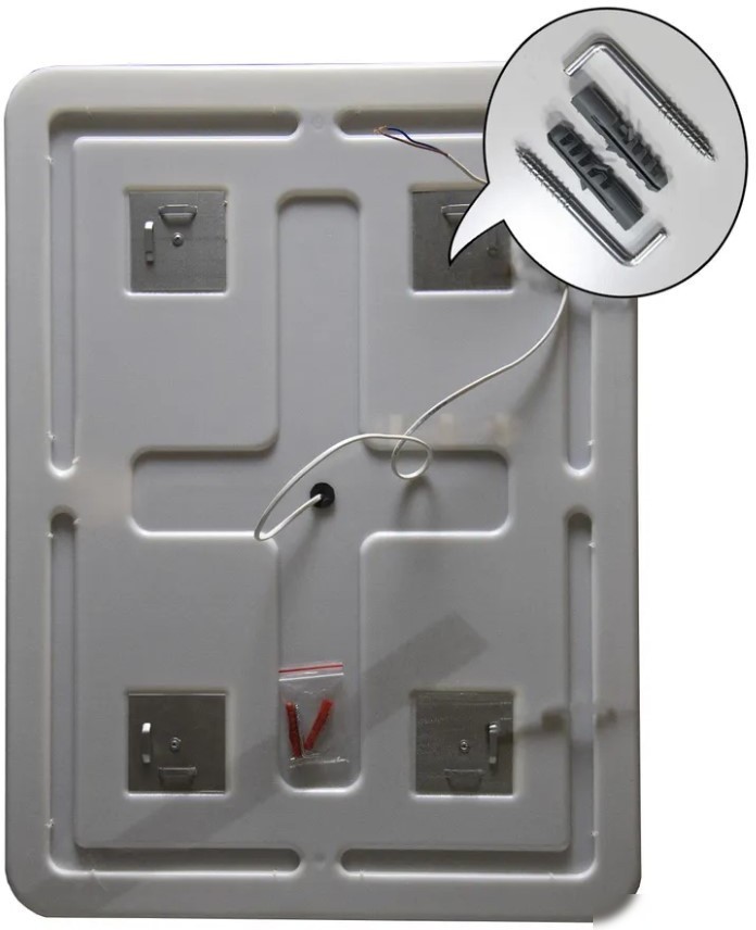 Пекам Зеркало Marta 1 80x140 marta1-80x140scl (с подсветкой, с сенсором на прикосновение, часами)
