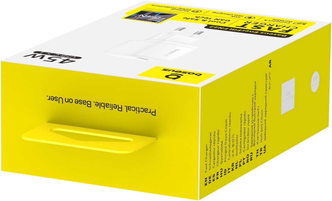 Сетевое зарядное Baseus EnerFill FN22 45W E0123301 (белый)