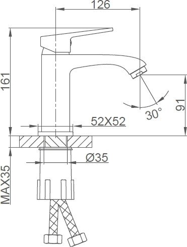 Смеситель FRAP F1076-9