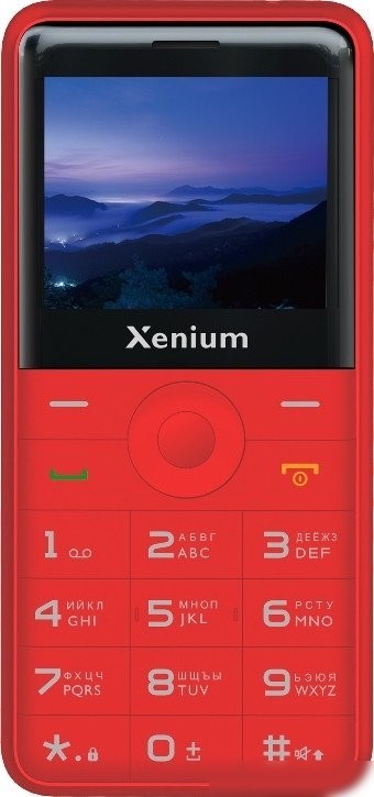 Кнопочный телефон Xenium X700 (красный)