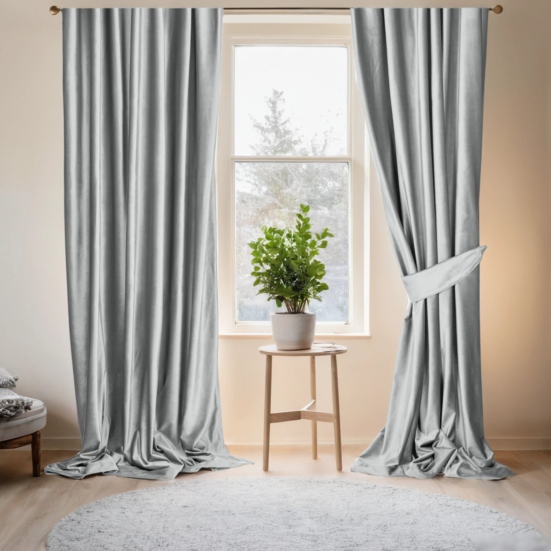 Штора Mio Tesoro Vevet 150x250 (светло-серый)