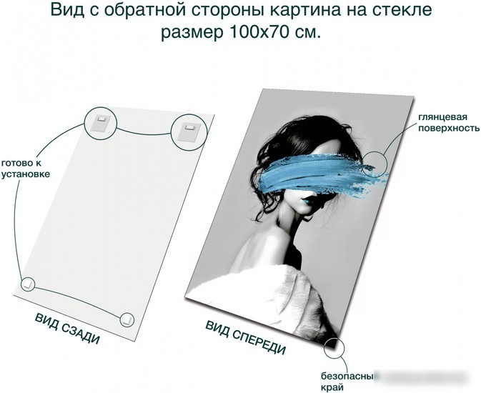 Картина Stamprint С закрытыми глазами AR068 (100x70)