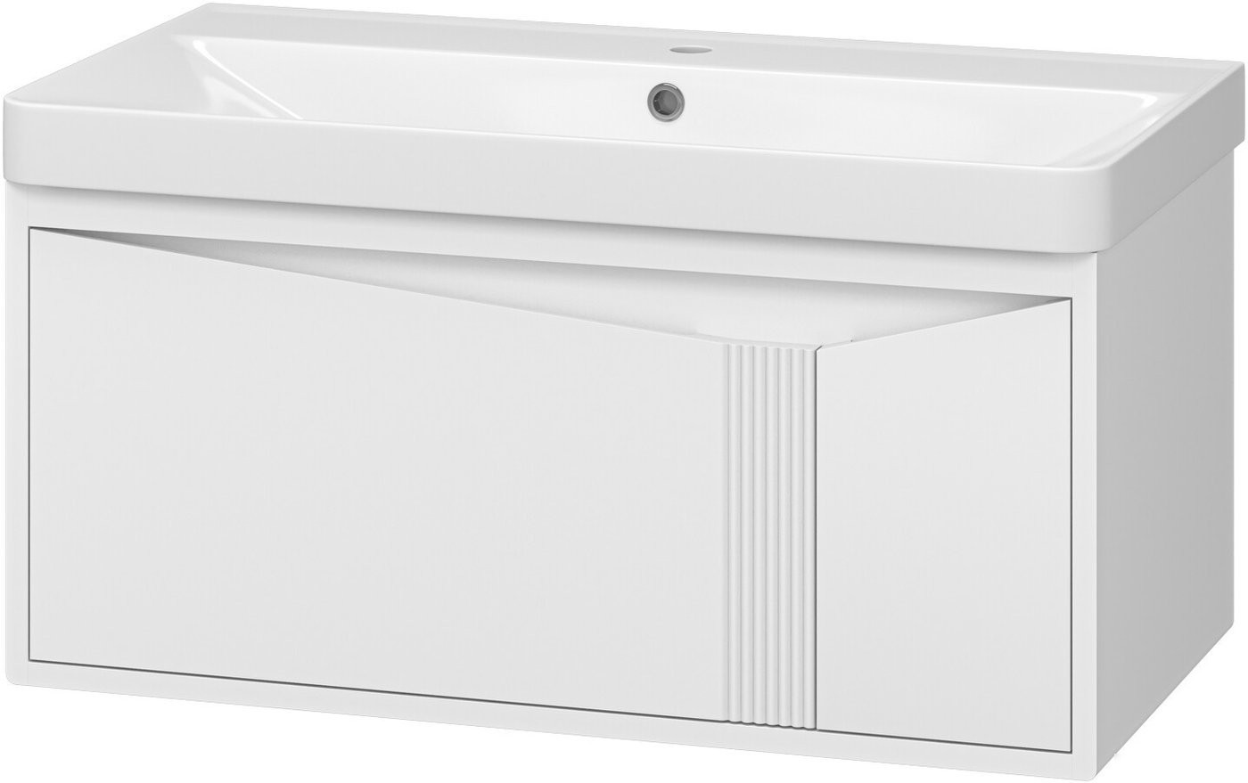 Brevita Тумба с умывальником Cascade 90 CAS-09090-011Я+RCW-141890WH