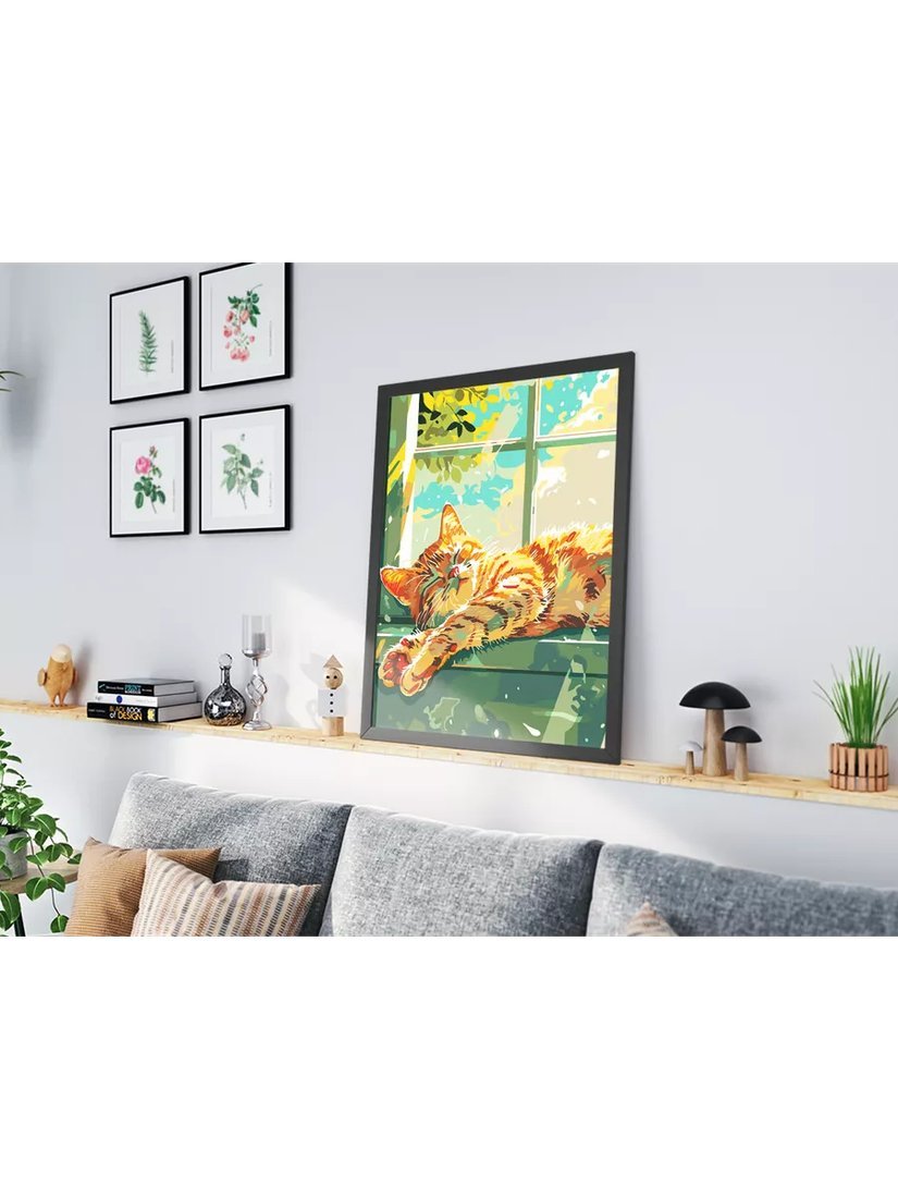 Картина по номерам PaintLine Спящий кот PL-00324