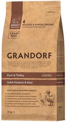 Сухой корм для собак Grandorf Medium & Maxi Breeds Duck & Turkey (с уткой и индейкой) 10 кг