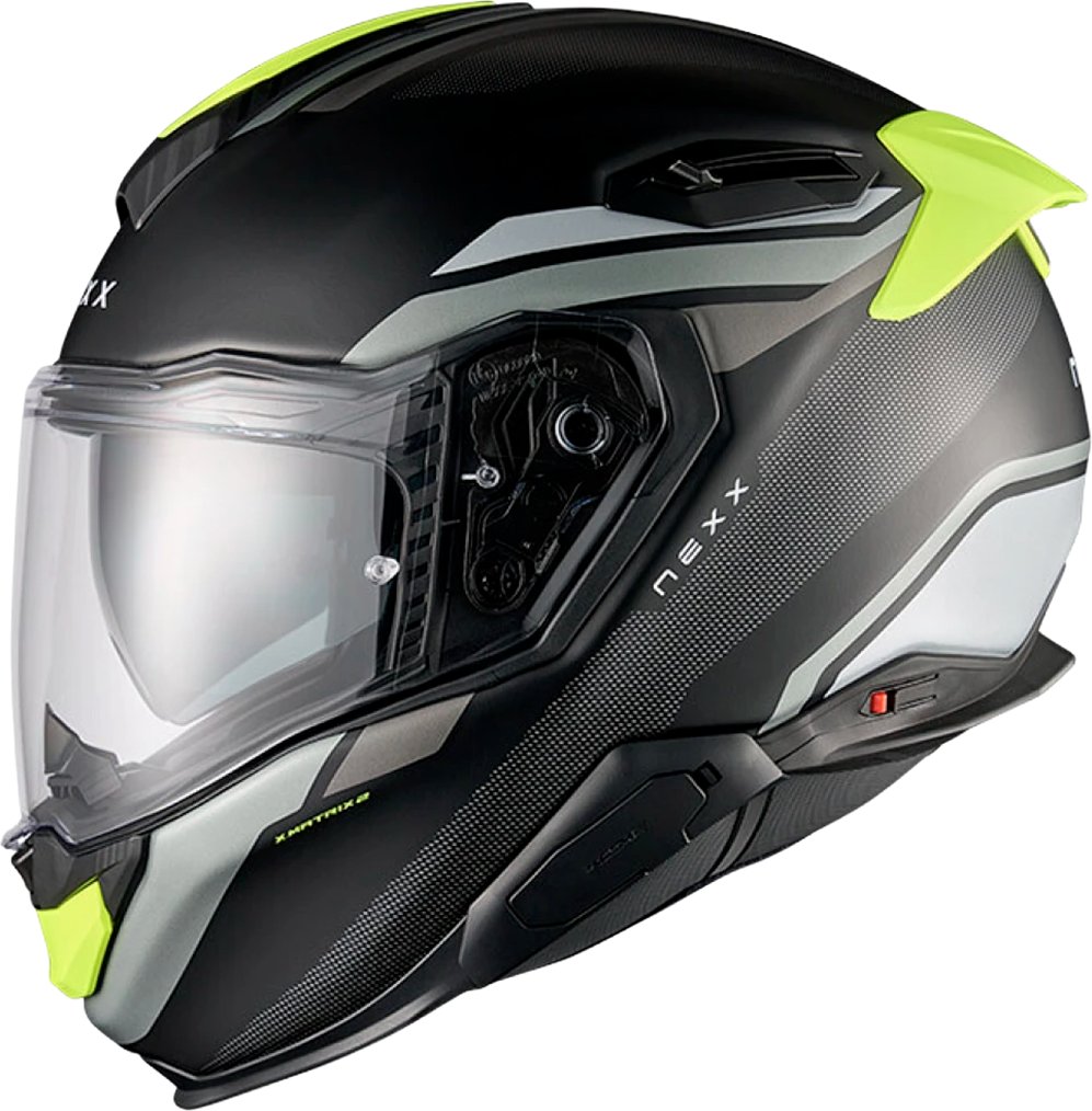 Мотошлем Nexx Helmets X.TR Quanta (M, черный/неон)