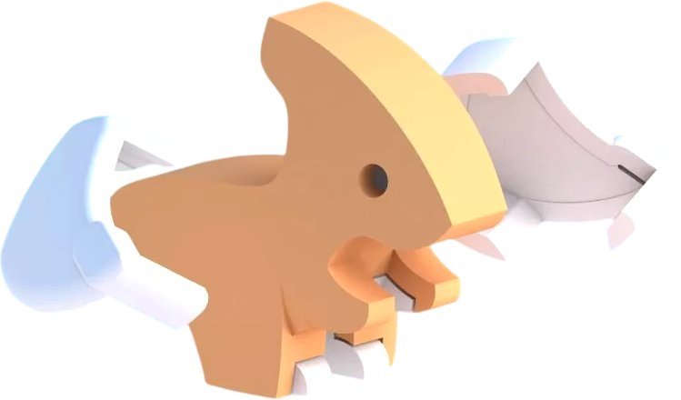 Магнитный конструктор Halftoys Baby Dino Пара HDB006