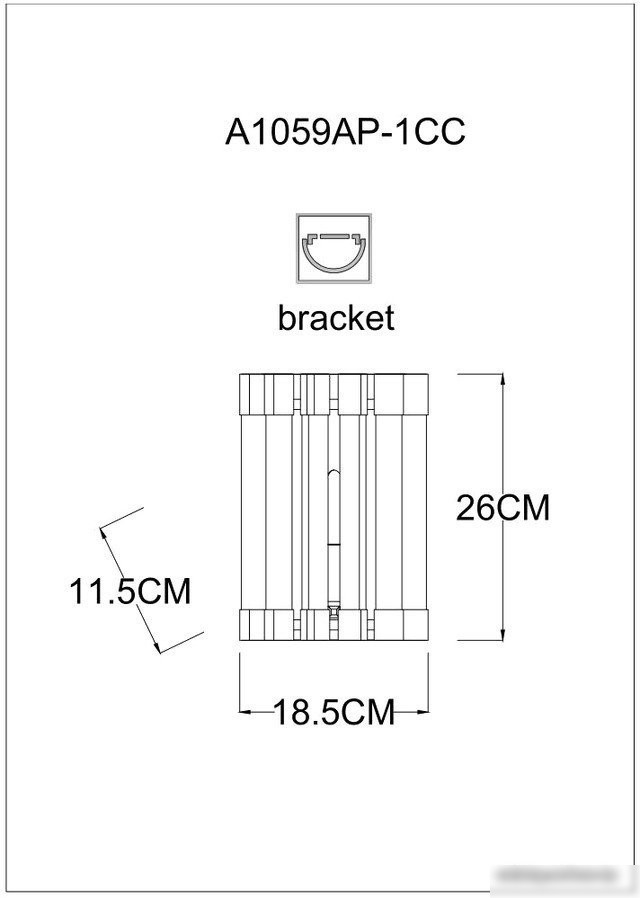Бра Arte Lamp Caravaggio A1059AP-1CC