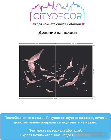 Виниловые обои Citydecor Perfect Lines 13 200x140