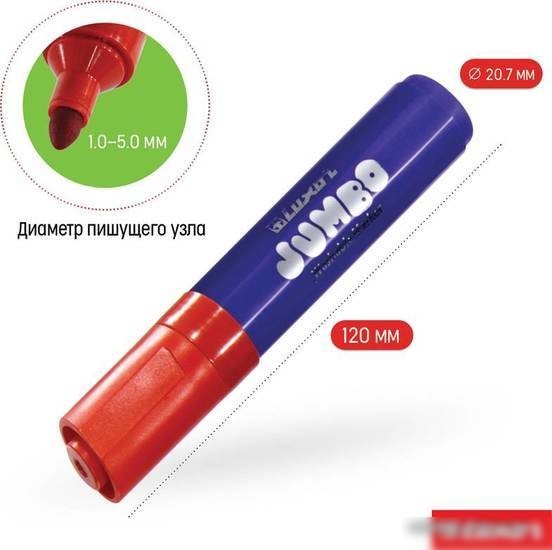 Фломастеры Luxor Jumbo 6190/Box (6цв)