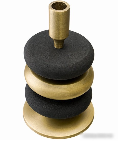 Подсвечник Bergenson Bjorn Stone BB0000194 (черный/античная латунь)