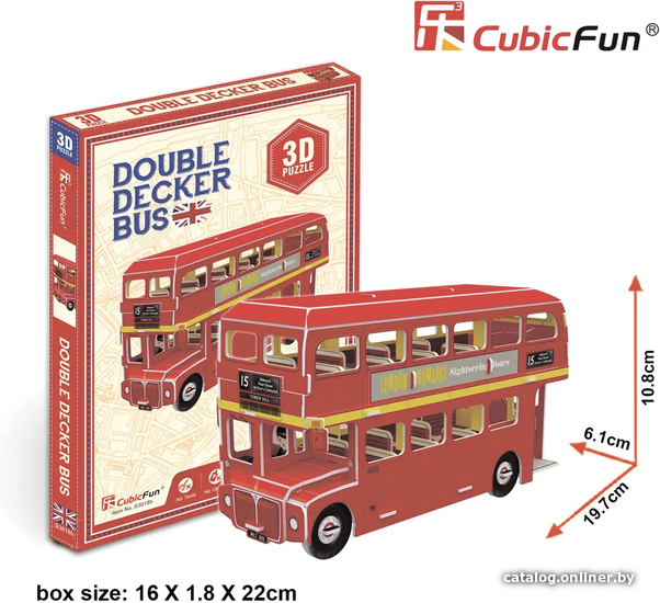 3Д-пазл CubicFun Лондонский двухэтажный автобус S3018h