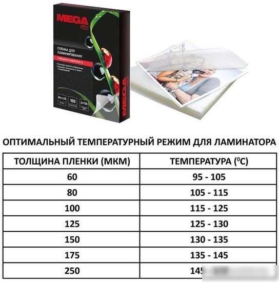 Пленка для ламинирования ProMega Office А4 250 мкм 254703 (100 шт)