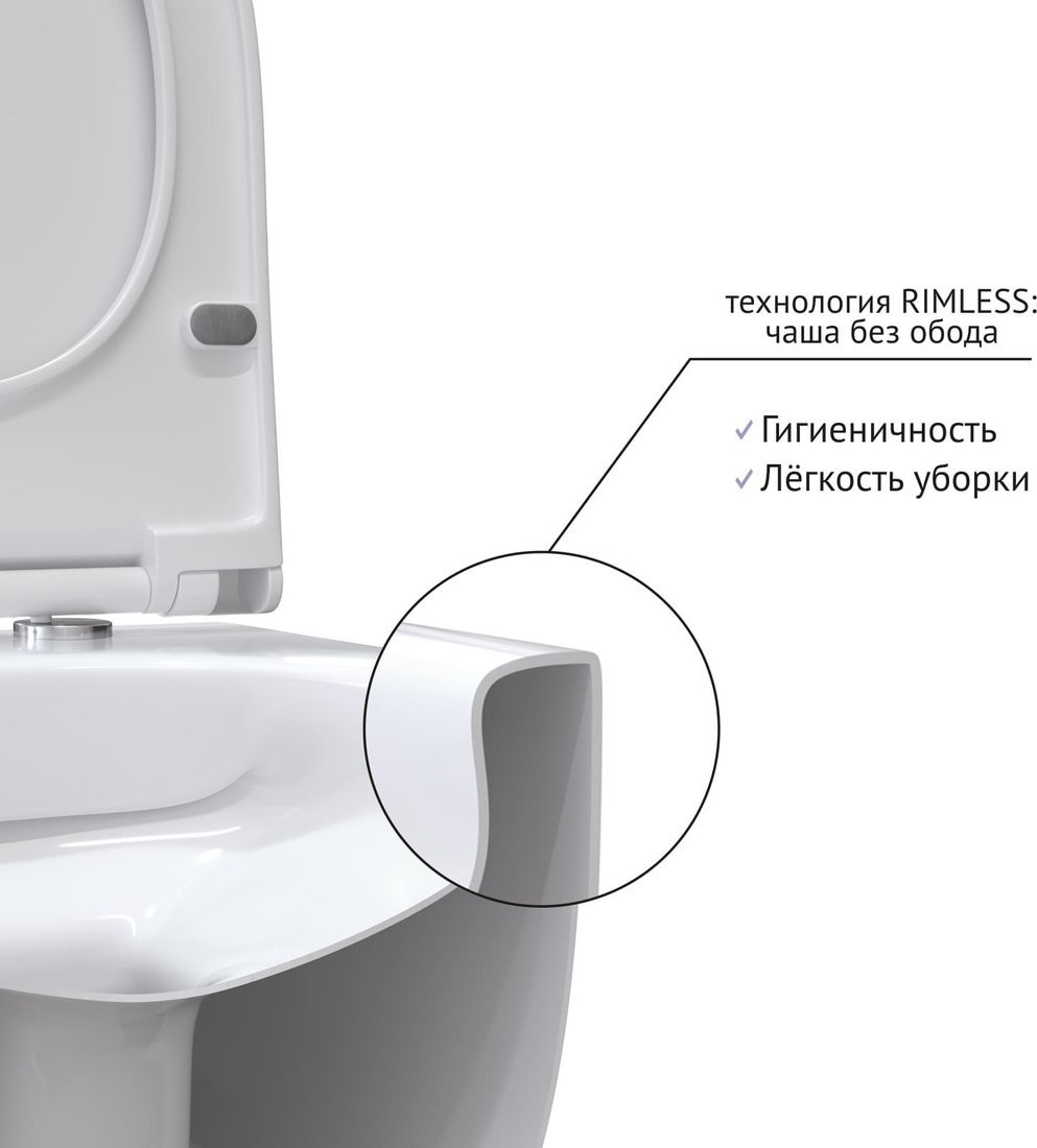 Унитаз подвесной Berges Wasserhaus Ego XL 082038
